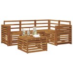 vidaXL Ensemble de canapés d'extérieur 5 pc Naturel Polyester