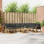 vidaXL Ensemble de canapés d'extérieur 9 pc Blanc et anthracite