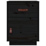 vidaXL Tables de chevet 2 Pièces Noir 40x34x55 cm Bois de pin massif