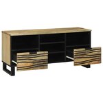 vidaXL Meuble TV Marron 100 x 33 x 46 cm bois de manguier massif