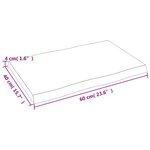 vidaXL Dessus de table bois massif non traité bordure assortie