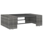 Salon de jardin meuble d'extérieur ensemble de mobilier 8 pièces résine tressée gris 02_0017883
