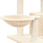 vidaXL Arbre à chat avec griffoirs en sisal Crème 82 cm