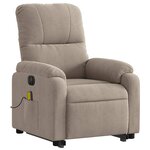 vidaXL Fauteuil inclinable de massage électrique taupe
