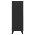 vidaXL Coffre de rangement industriel Noir 75x40x115 cm Métal