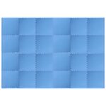vidaXL Tapis de sol de piscine 24 Pièces Bleu 8 64 ㎡ Mousse EVA