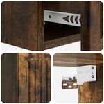 vidaXL Table d'appoint murale Chêne fumé 59 x 34 5 x 17 cm