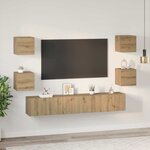vidaXL Ensemble meuble TV 7 Pièces chêne artisanal 60 x 30 x 30 cm