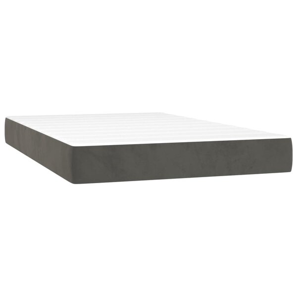vidaXL Matelas de lit à ressorts ensachés fermeté moyenne Gris foncé 120x200x20 cm