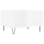 vidaXL Table basse Blanc brillant 60x50x36 5 cm Bois d'ingénierie