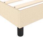 vidaXL Sommier à lattes de lit et matelas Crème 90x190 cm Tissu