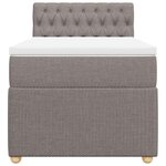 vidaXL Sommier à lattes de lit avec matelas Taupe 80x200 cm Tissu