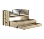 Lit mi-haut 90x200 sam avec gigogne