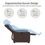 vidaXL Fauteuil inclinable marron tissu microfibre