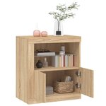 vidaXL Buffet avec lumières LED chêne sonoma 60 5x37x67 cm