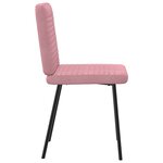 vidaXL Chaises à manger lot de 6 rose velours