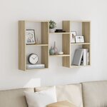 vidaXL Étagère murale chêne sonoma 96x18x60 cm bois d'ingénierie