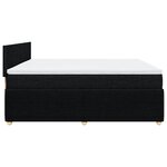 vidaXL Sommier à lattes de lit avec matelas Noir 200x200 cm Tissu