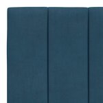 vidaXL Coussin de tête de lit Hanko bleu 90 cm velours