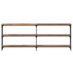 vidaXL Table console avec étagère Bois Ancien 200 x 29 x 75 cm