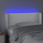 vidaXL Tête de lit à LED Blanc 83x16x78/88 cm Similicuir