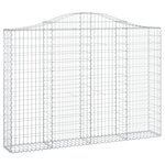 vidaXL Paniers à gabions arqués 4 Pièces 200x30x140/160 cm Fer galvanisé