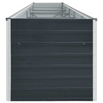 vidaXL Lit surélevé de jardin Acier galvanisé 400x80x45 cm Anthracite