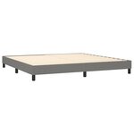 vidaXL Sommier à lattes de lit avec matelas Gris foncé 200x200cm Tissu