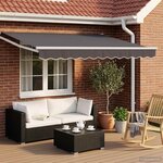 vidaXL Auvent rétractable électrique Anthracite 2 5 x 2 m