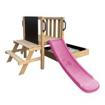 Tour Leah bac+salle pique-nique toboggan violet
