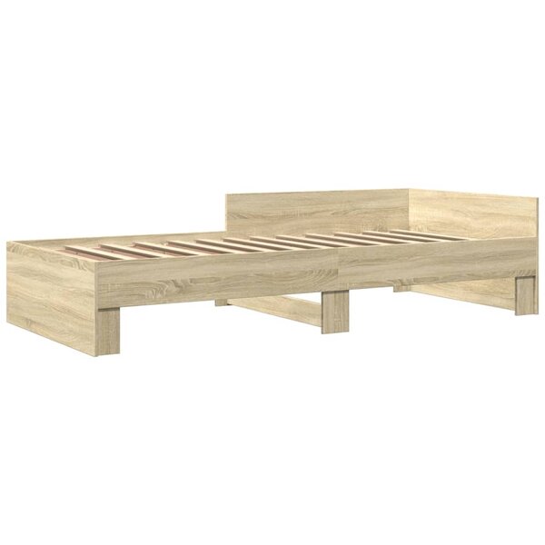vidaXL Cadre de lit sans matelas chêne sonoma 75x190 cm