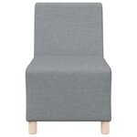 vidaXL Unité de Sofa Modulaire Sans Accoudoirs 3 Pièces Gris clair