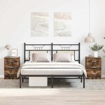vidaXL Tables de chevet 2 Pièces Chêne fumé 38x35x56 cm Bois d'ingénierie