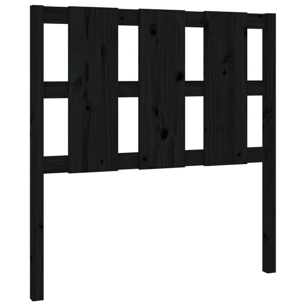 vidaXL Tête de lit Noir 105 5x4x100 cm Bois massif de pin