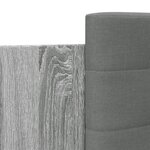 vidaXL Cadre de lit avec LED sans matelas sonoma gris 180x200 cm