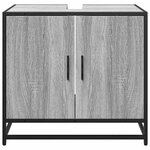 vidaXL Armoire de lavabo de salle de bain sonoma gris 65x33x60 cm