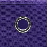 vidaXL Boîtes de rangement avec couvercles 4 Pièces 28x28x28 cm Violet
