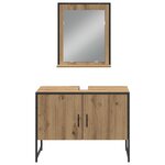 vidaXL Ensemble de meubles de salle de bain 4 pièces en chêne artisan  bois d'ingénierie