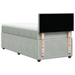 vidaXL Sommier à lattes de lit et matelas Gris clair 80x200 cm Velours