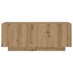 vidaXL Meuble TV avec lumières LED chêne artisanal bois d'ingénierie