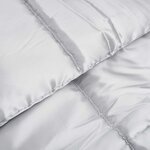 vidaXL Duvet d'été simple Argenté 220 x 200 cm Satin et Microfibre