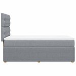 vidaXL Sommier à lattes de lit et matelas Gris clair 90x190 cm Tissu