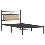 vidaXL Cadre de lit sans matelas chêne sonoma 100x190 cm