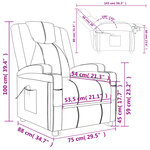 vidaXL Fauteuil Noir Similicuir