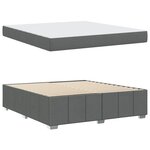 vidaXL Cadre de lit avec matelas Gris foncé 180 x 200 cm tissu