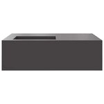 vidaXL Braise Noir 100 x 100 x 30 cm Acier laminé à froid