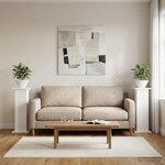 vidaXL Support de Plante 2 pc Blanc 30 5 x 30 x 80 5 cm