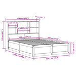 vidaXL Cadre de lit sans matelas blanc 120x200 cm bois de pin massif
