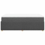 vidaXL Sommier à lattes de lit avec matelas gris foncé 120x190cm tissu