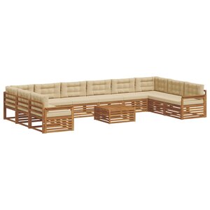 vidaXL Ensembles de canapés 11 pc Naturel et Beige